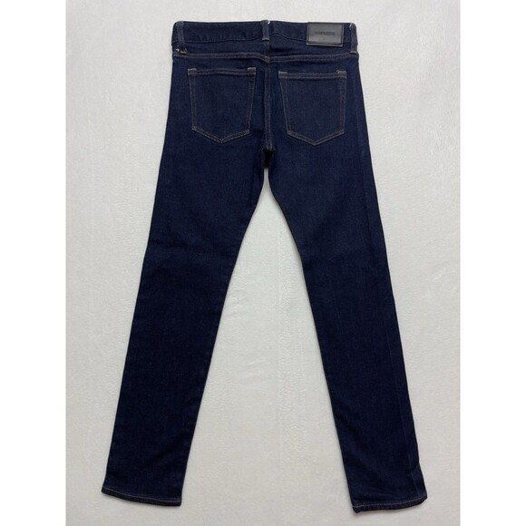 Express Selvedge Denim Men's W28 L30 Buttonfly Slim Fit Dark Blue Jeans - Picture 2 of 16